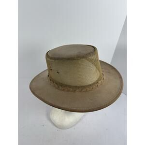Minnetonka Air Flow Hat Leather Mesh Western Cowboy Medium